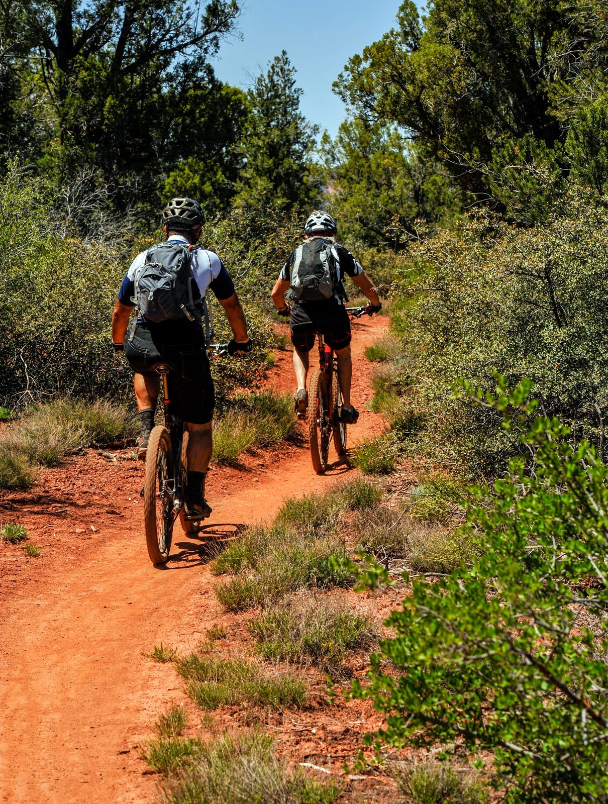Two riders together on a Sedona trail